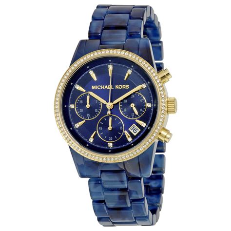 black and blue michael kors watch|Michael Kors navy blue watch.